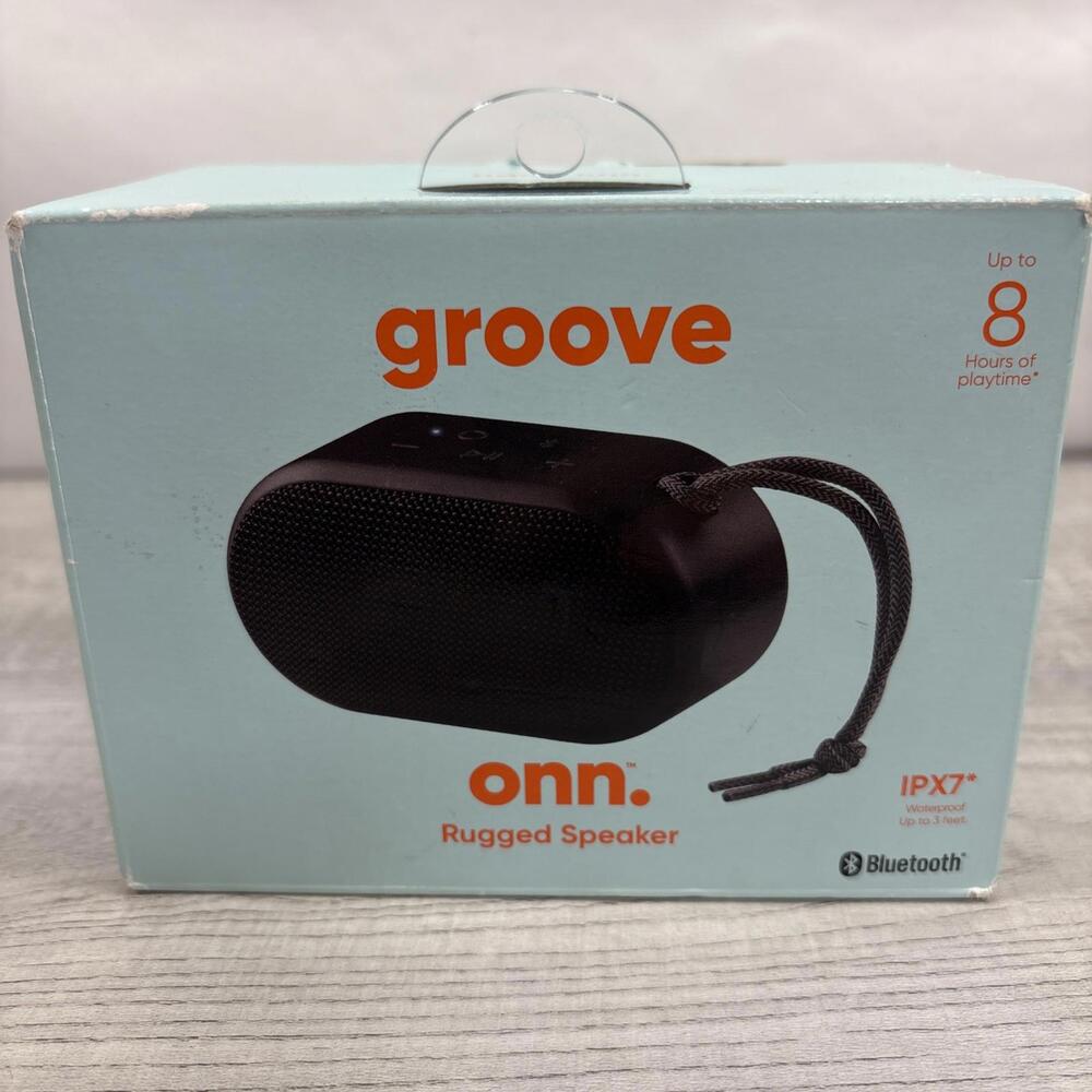 onn. Groove Rugged Portable Bluetooth Speaker - Black - NEW SEALED